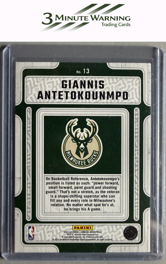 2023-24 Donruss #13 Giannis Antetokounmpo Hardwood Masters Press Proof