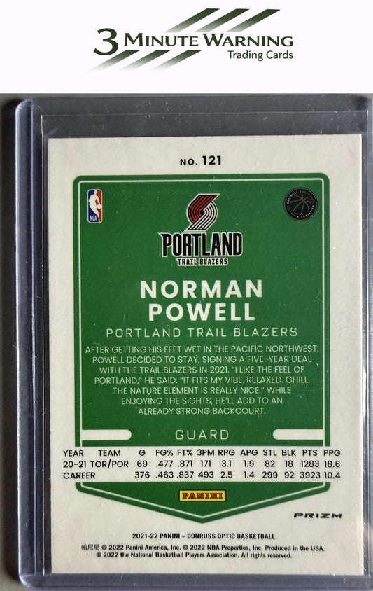 2021-22 Donruss Optic #121 Norman Powell Purple