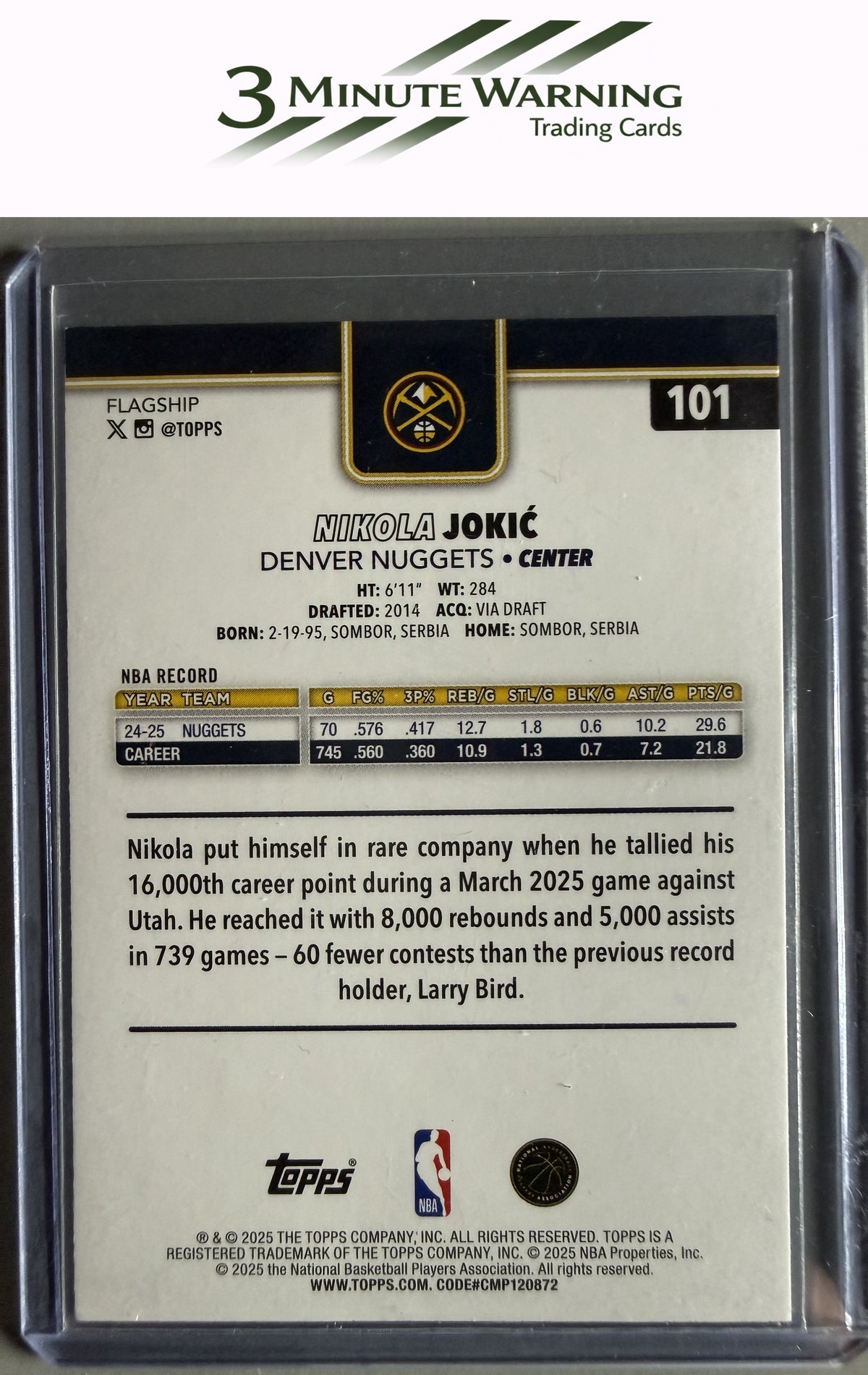 2025-26 Topps #101 Nikola Jokić
