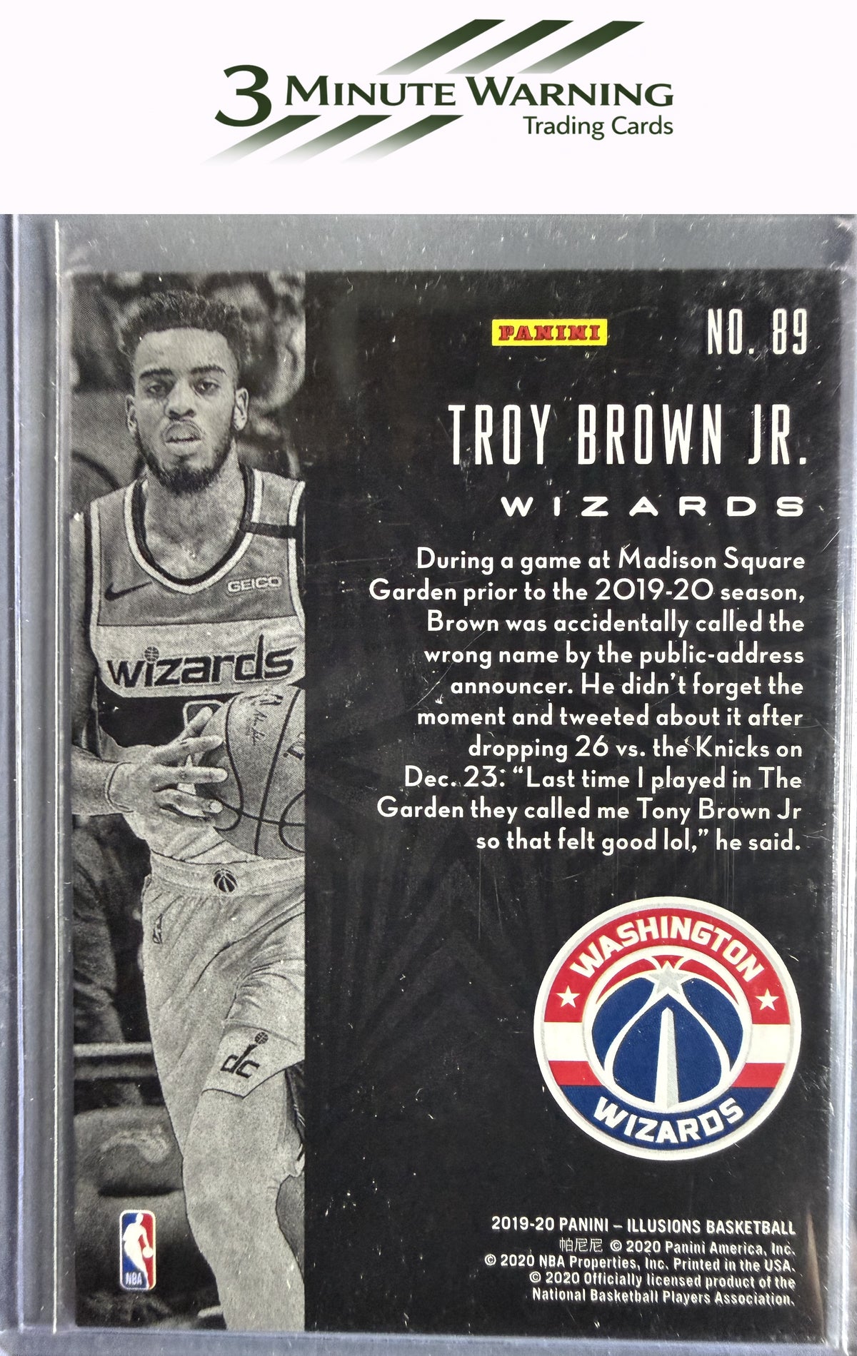 2019-20 Panini Illusions #89 Troy Brown Jr.