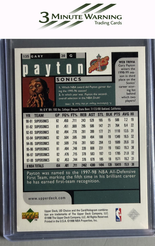 1998-99 UD Choice Preview #135 Gary Payton
