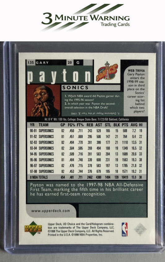 1998-99 UD Choice Preview #135 Gary Payton