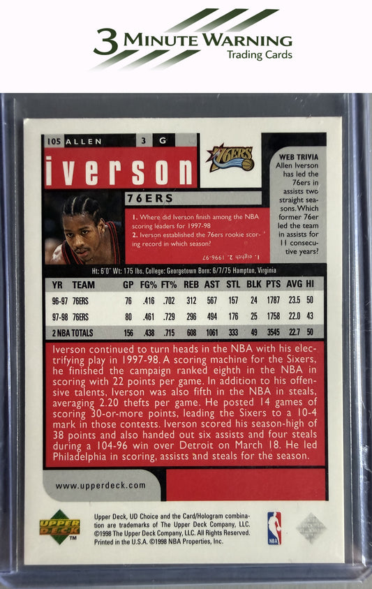 1998-99 UD Choice Preview #105 Allen Iverson