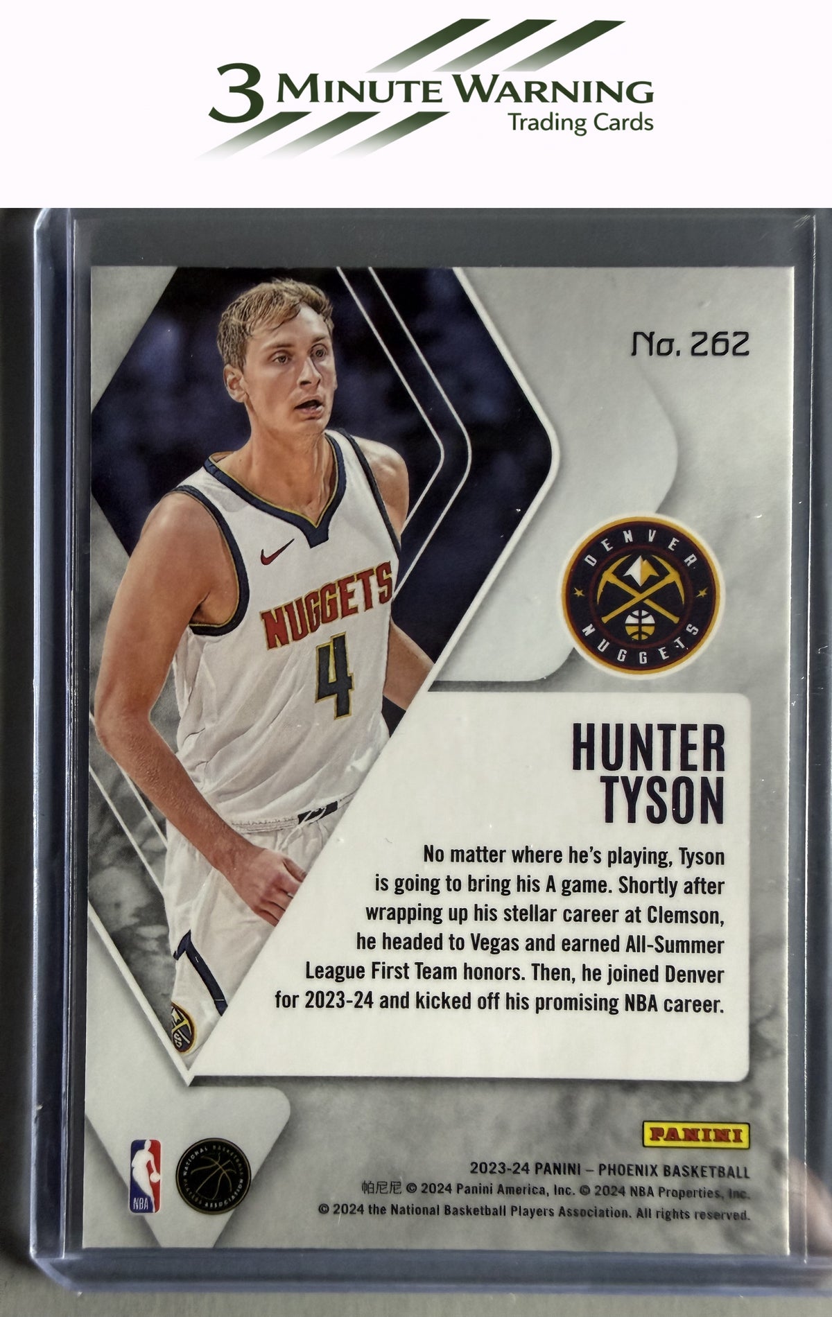 2023-24 Panini Phoenix #262 Hunter Tyson