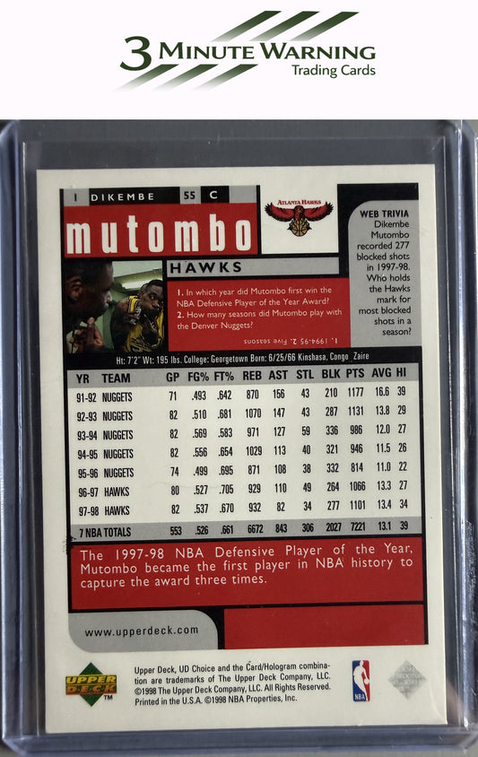1998-99 UD Choice Preview #1 Dikembe Mutombo