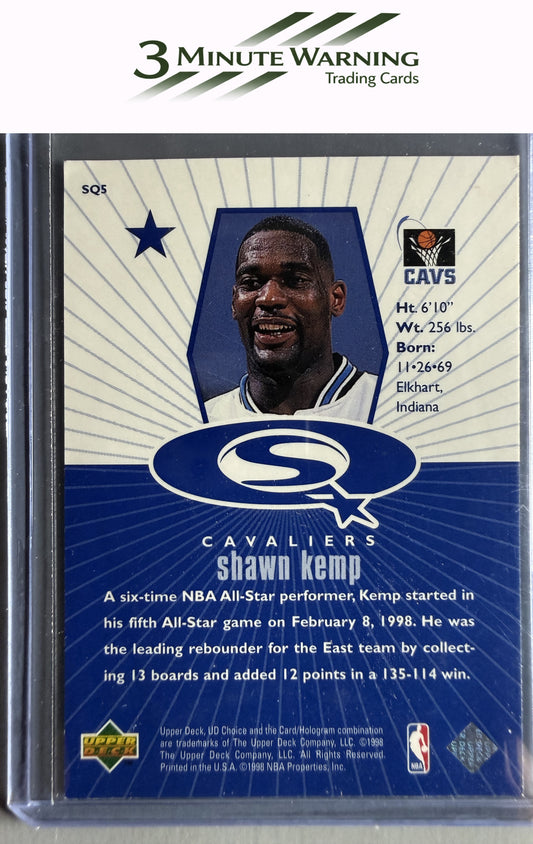1998-99 UD Choice #SQ5 Shawn Kemp StarQuest Blue