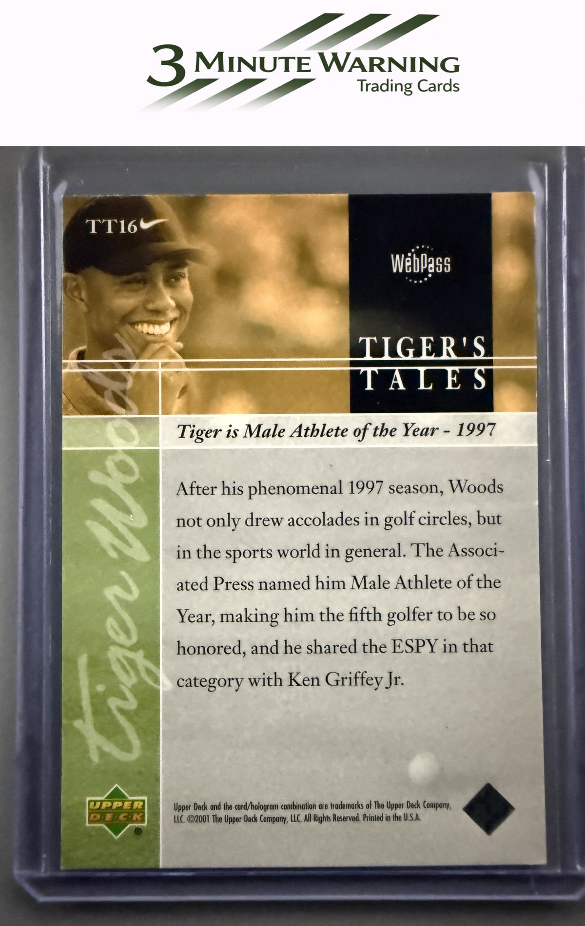2001 Upper Deck #TT16 Tiger Woods Tiger's Tales