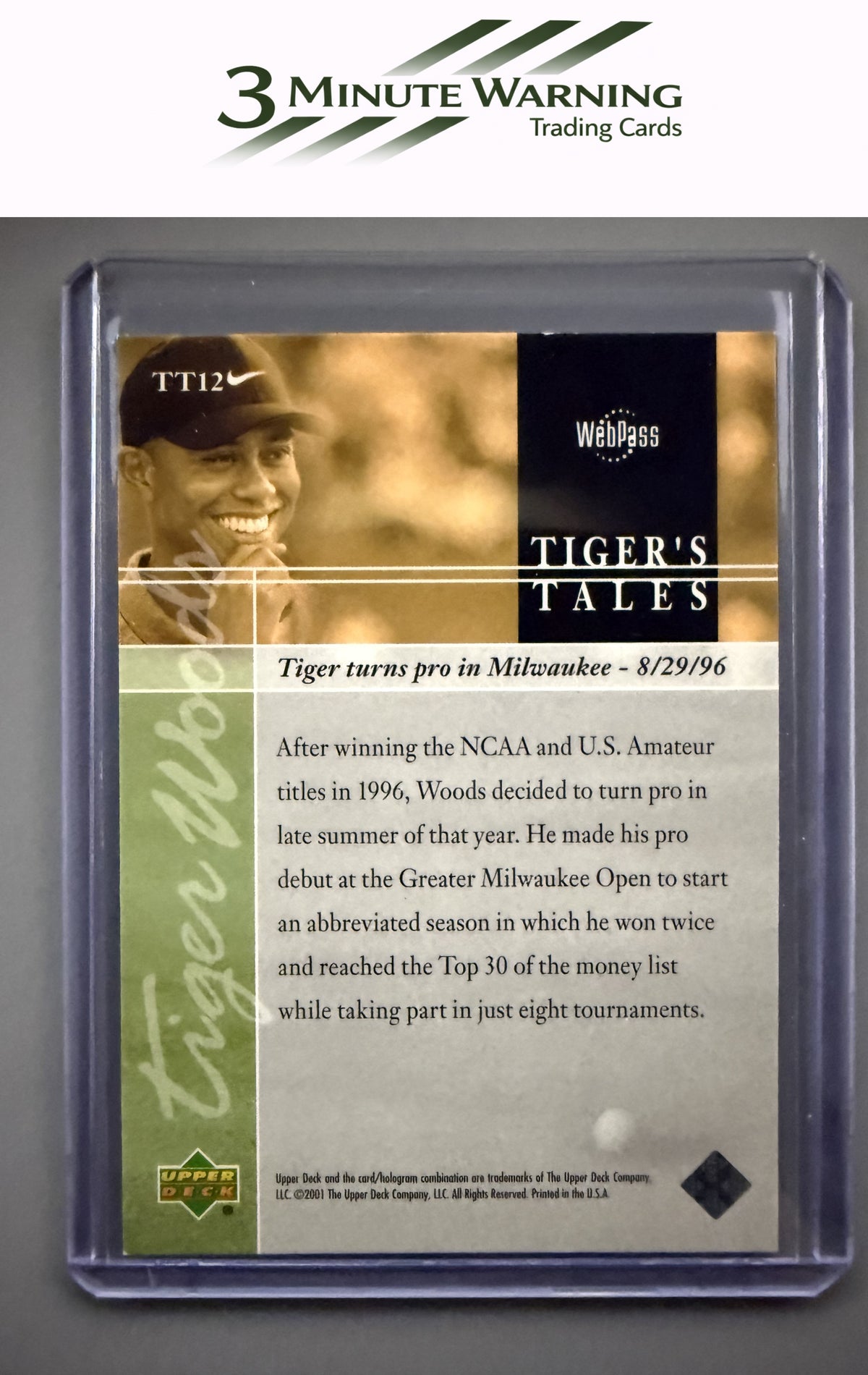 2001 Upper Deck #TT12 Tiger Woods Tiger's Tales