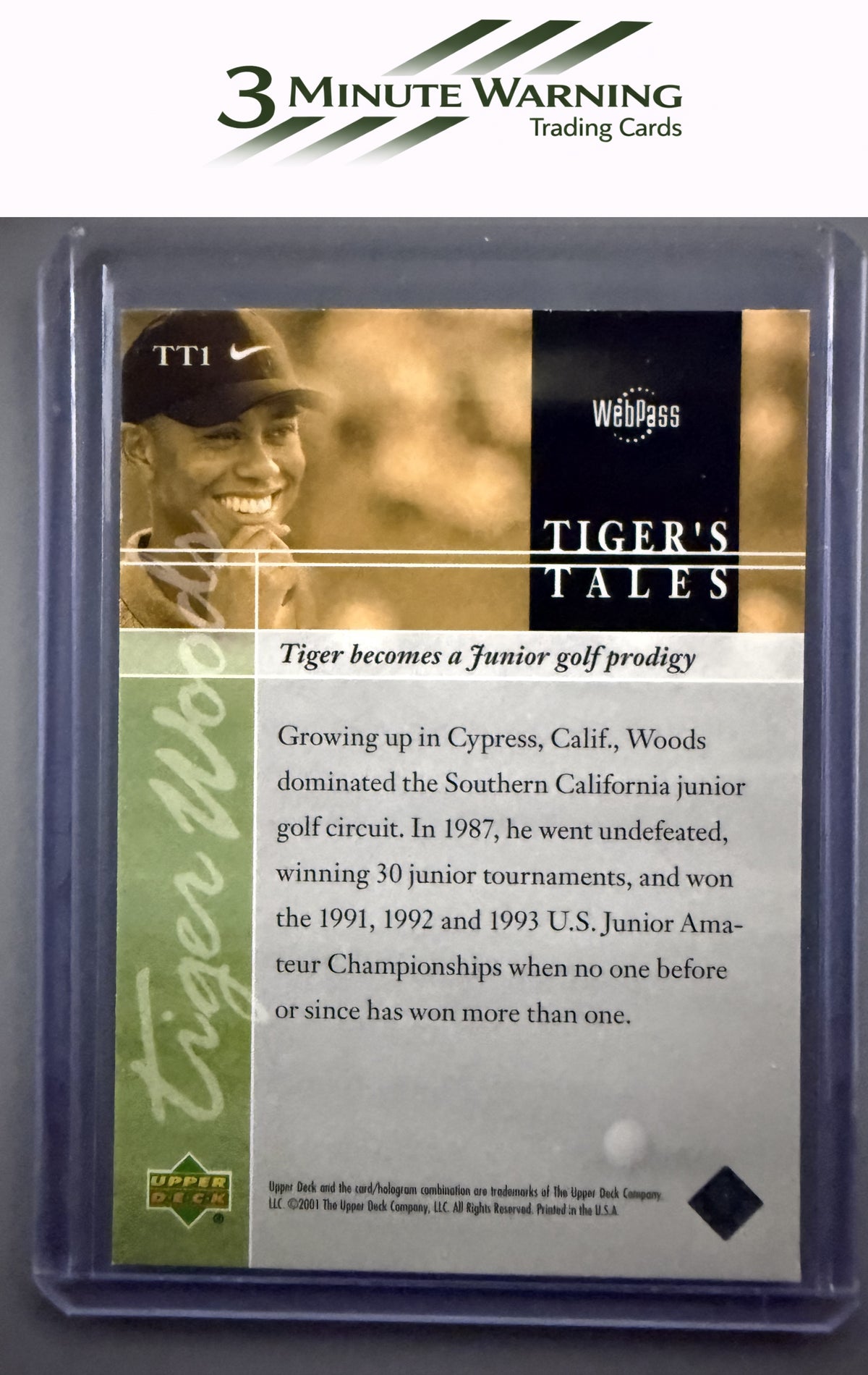 2001 Upper Deck #TT1 Tiger Woods Tiger's Tales