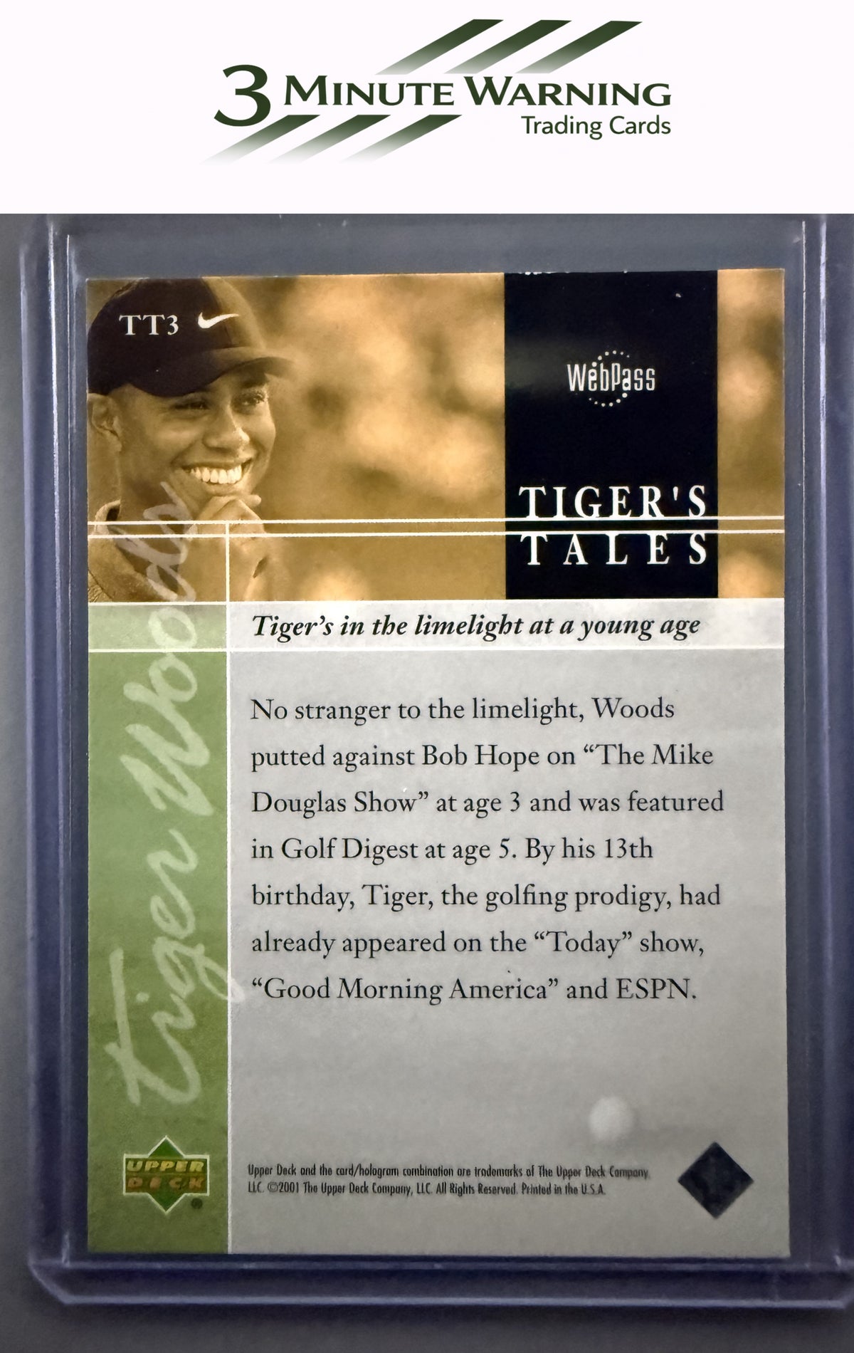 2001 Upper Deck #TT3 Tiger Woods Tiger's Tales