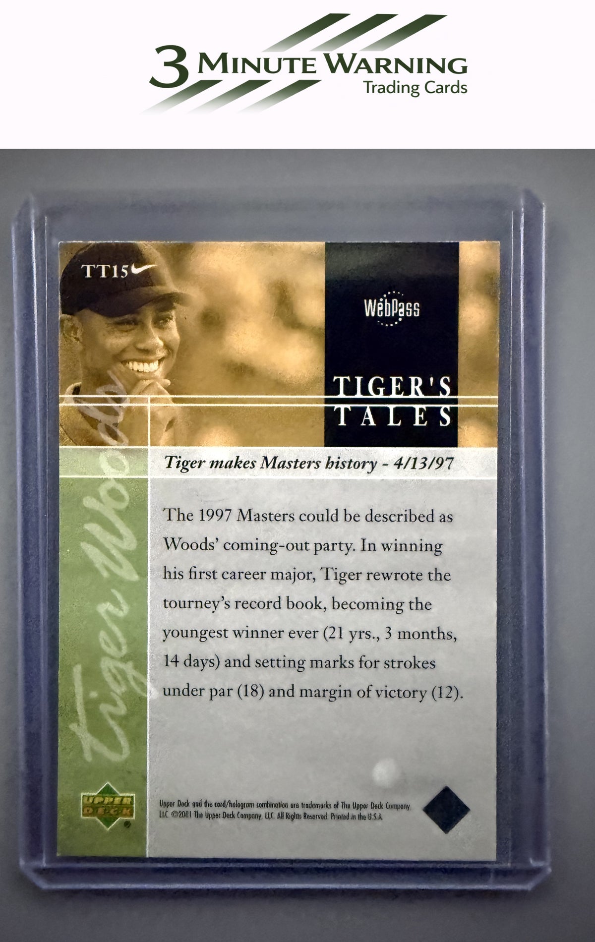 2001 Upper Deck #TT15 Tiger Woods Tiger's Tales
