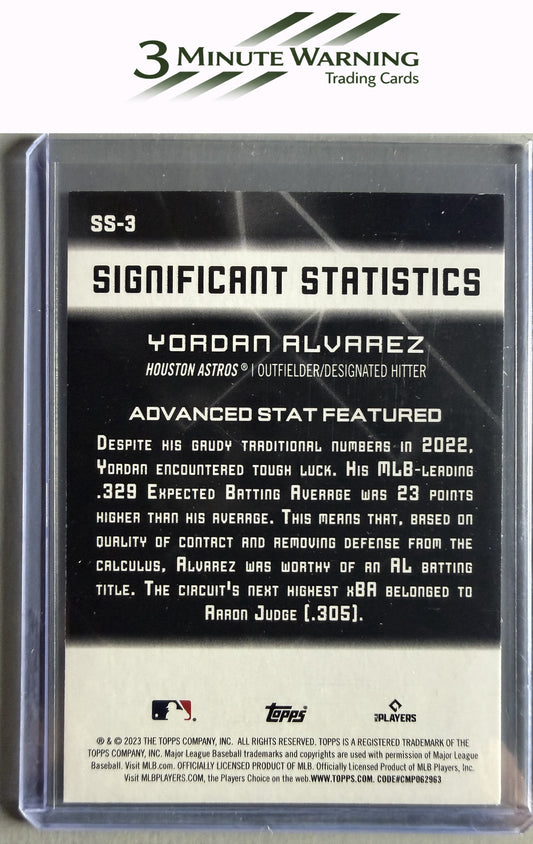 2023 Topps #SS-3 Yordan Alvarez Significant Statistics