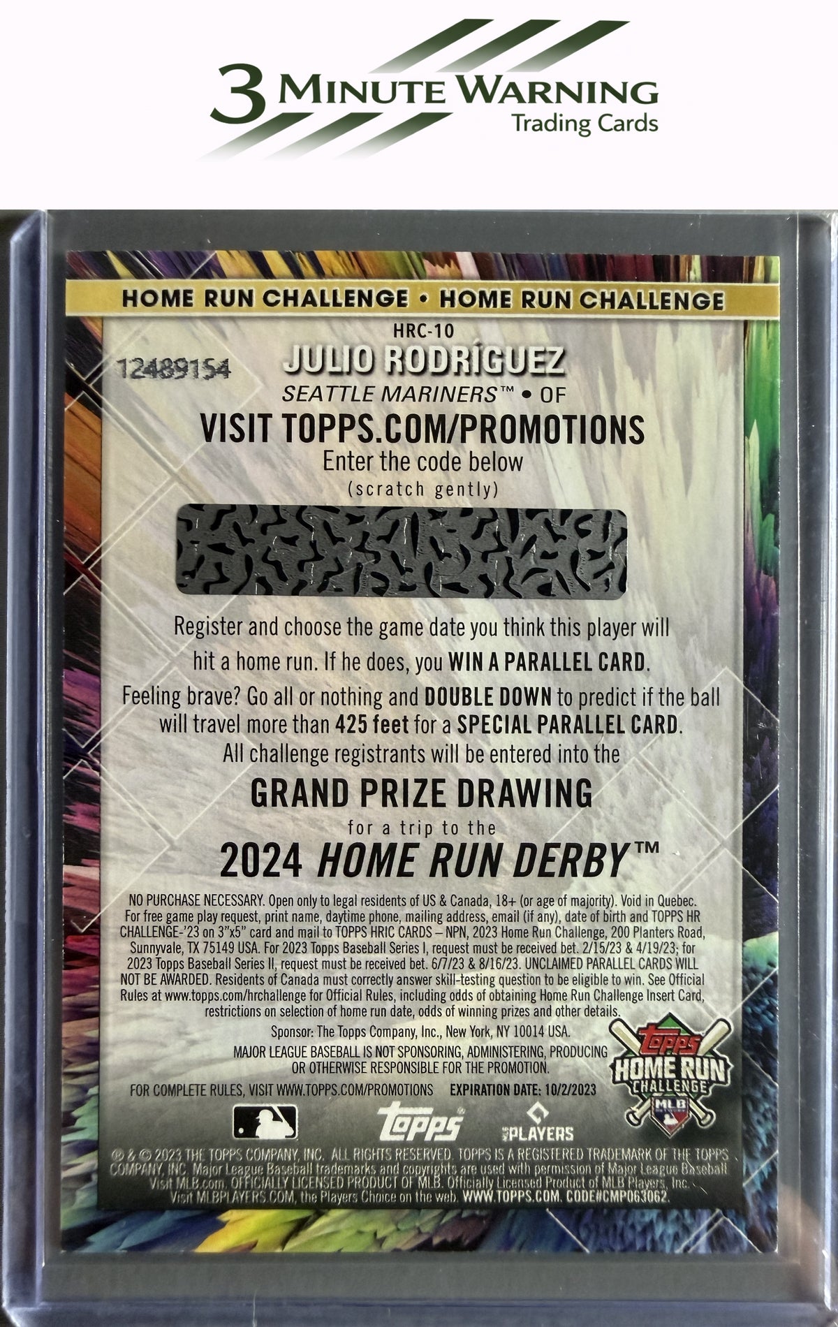 2023 Topps #HRC-10 Julio Rodríguez Home Run Challenge (Series Two)
