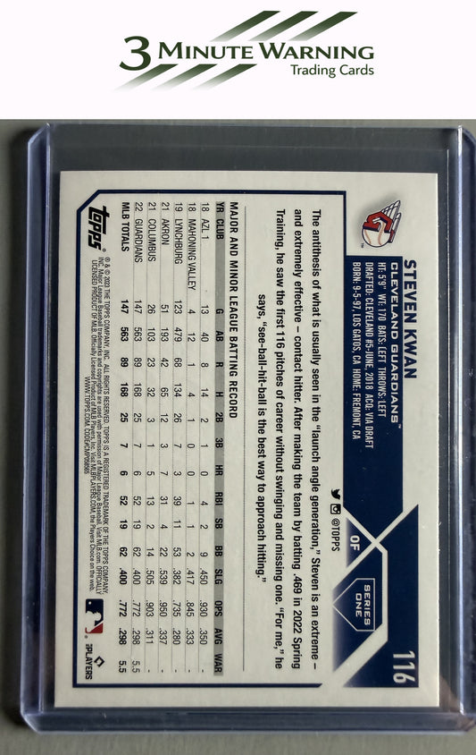 2023 Topps #116 Steven Kwan Rainbow Foil