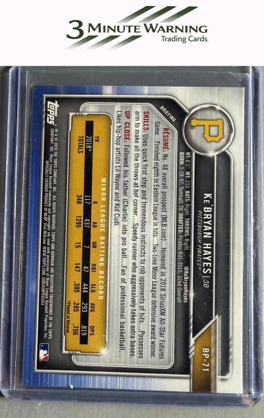 2019 Bowman #BP-71 Ke'Bryan Hayes Prospects Camo