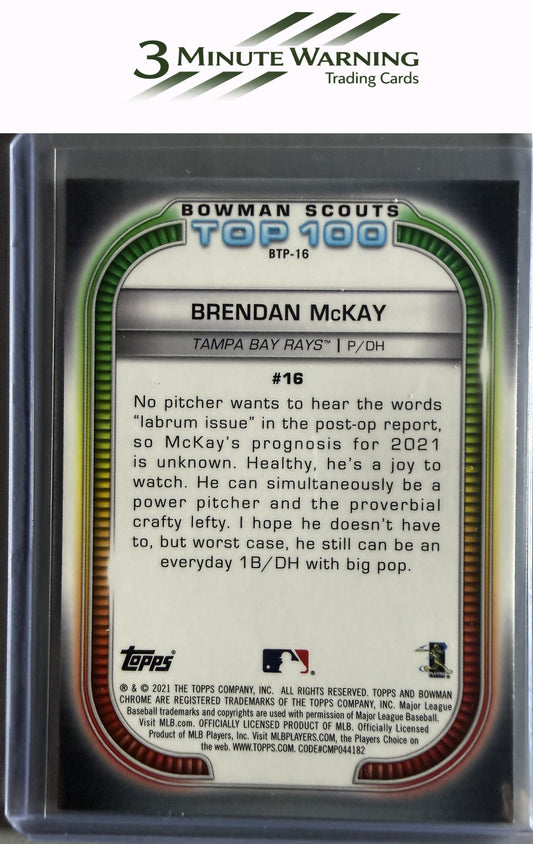 2021 Bowman #BTP-16 Brendan McKay Chrome Bowman Scouts Top 100