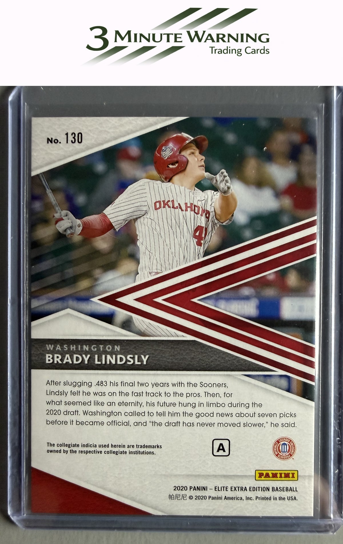 2020 Panini Elite Extra Edition #130 Brady Lindsly Prime Numbers A #/221