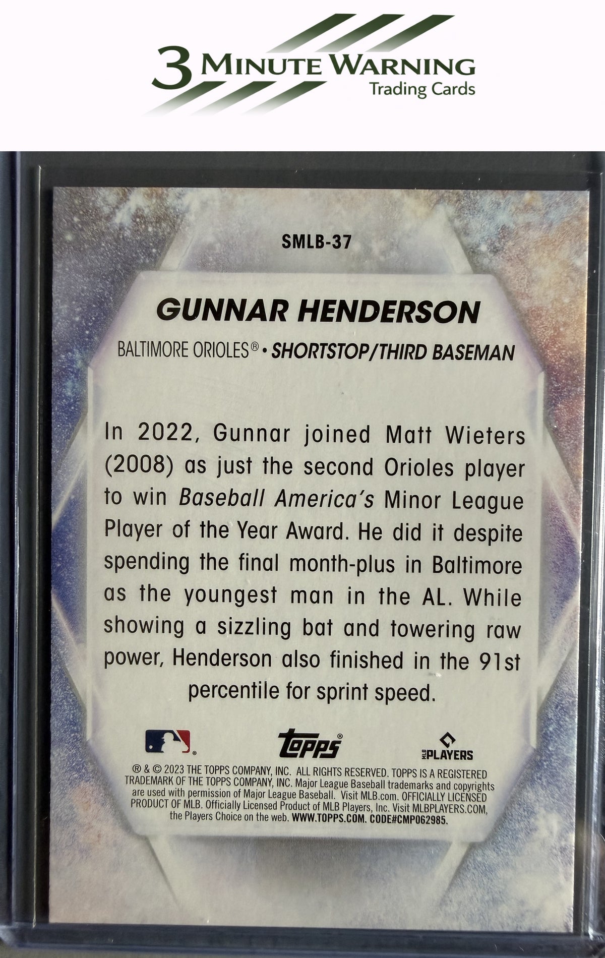 2023 Topps #SMLB-37 Gunnar Henderson Stars of MLB