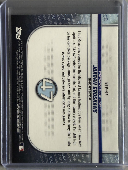 2020 Bowman #BTP-47 Jordan Groshans Chrome Bowman Scouts Top 100