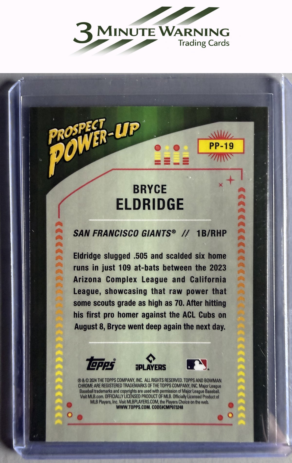 2024 Bowman #PP-19 Bryce Eldridge Prospect Power-Up