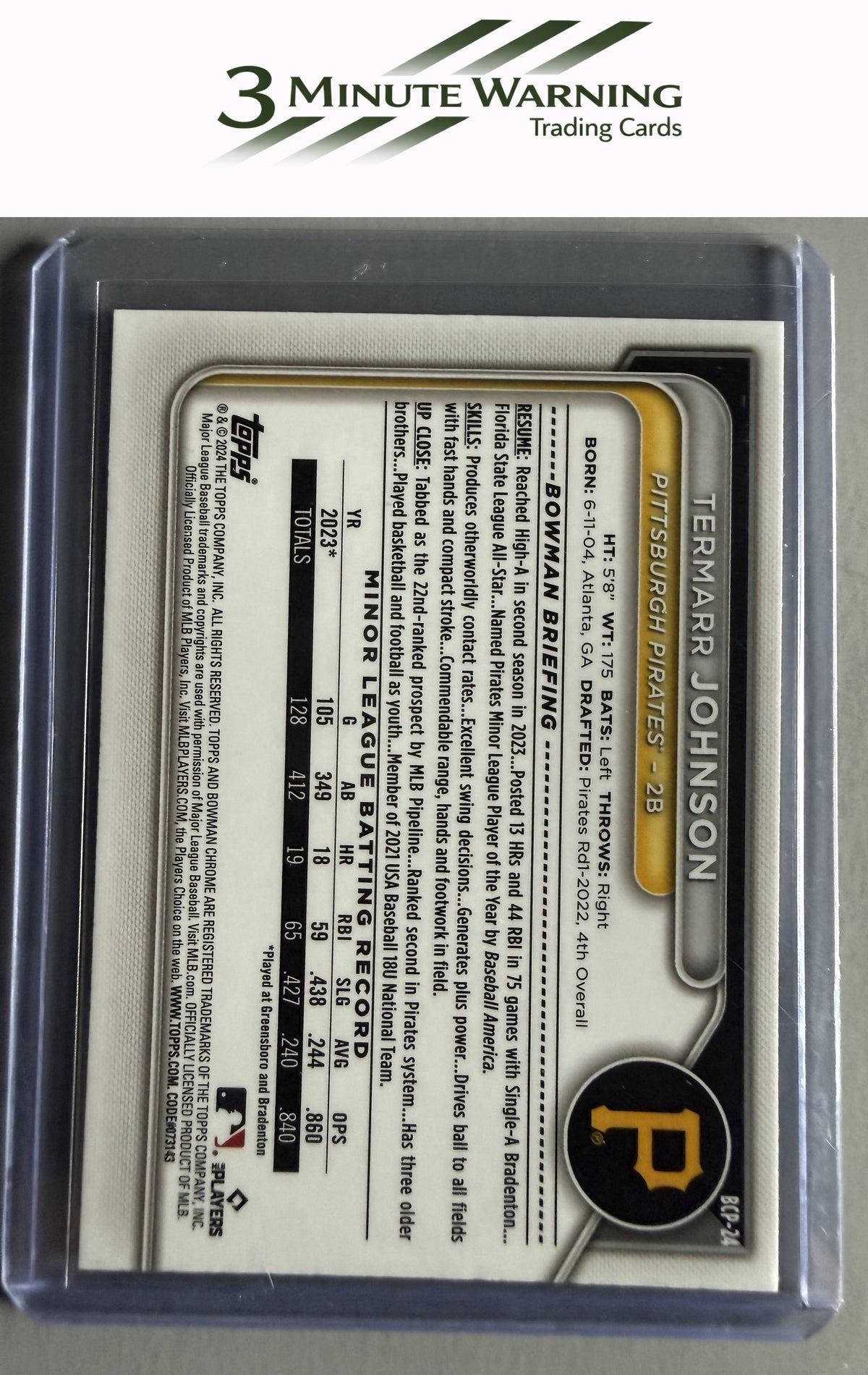 2024 Bowman #BCP-24 Termarr Johnson Chrome Prospects