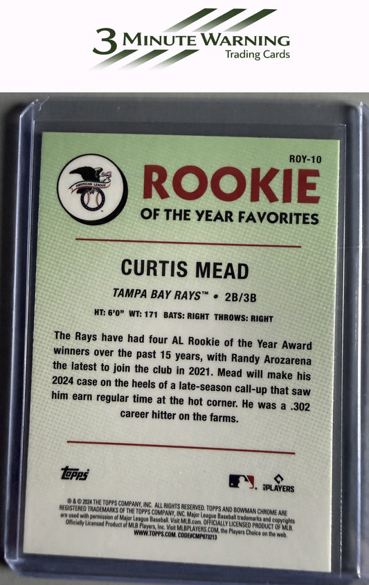 2024 Bowman #ROY-10 Curtis Mead Rookie of the Year Favorites
