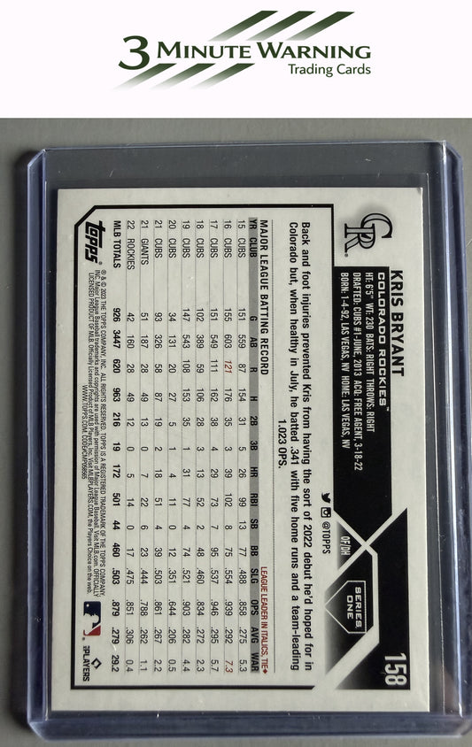 2023 Topps #158 Kris Bryant Rainbow Foil