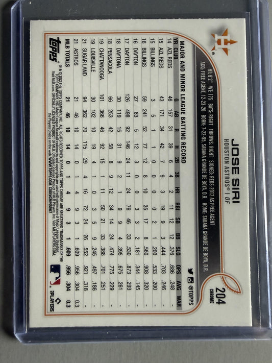 2022 Topps Chrome #204 Jose Siri