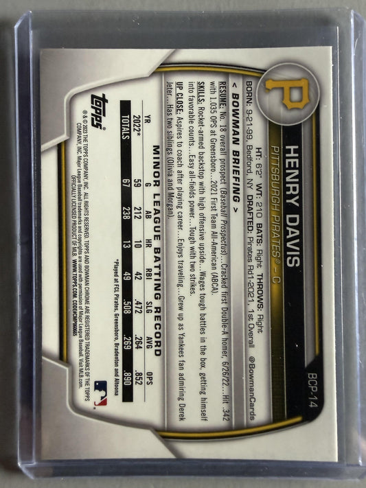 2023 Bowman #BCP-14 Henry Davis Chrome Prospects