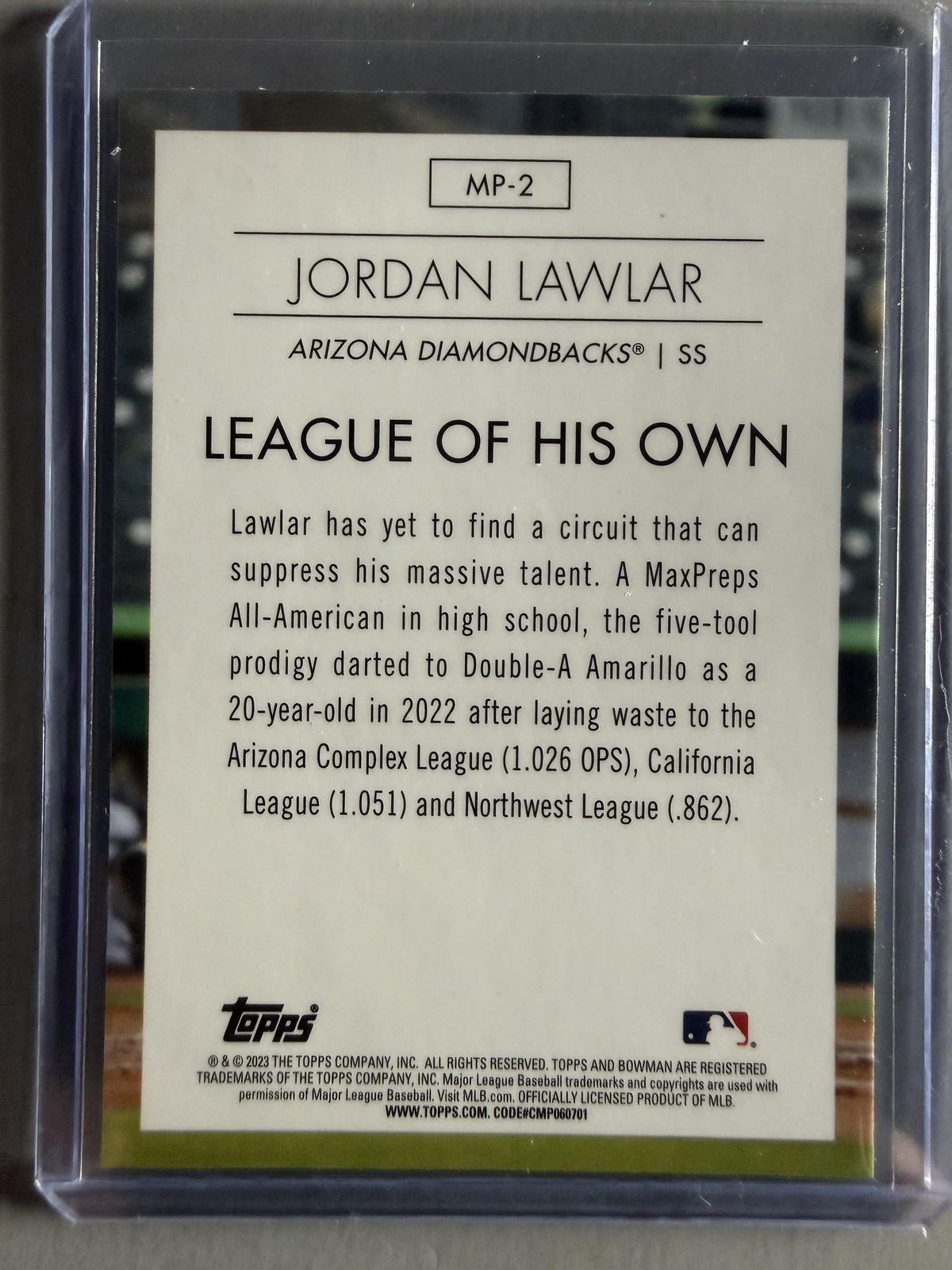 2023 Bowman #MP-2 Jordan Lawlar Modern Prospects