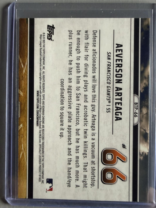 2023 Bowman #BTP-66 Aeverson Arteaga Bowman Scouts Top 100