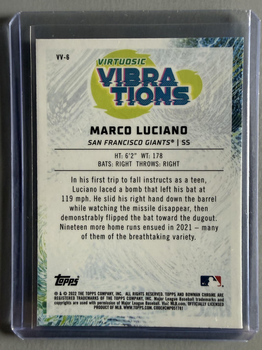 2022 Bowman #VV-6 Marco Luciano Virtuosic Vibrations