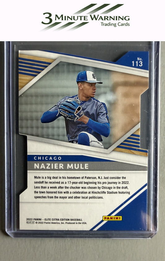 2022 Panini Elite Extra Edition #113 Nazier Mule Status Die Cut #/50