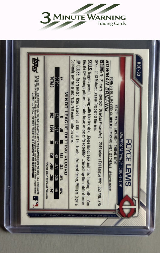 2021 Bowman #BCP-63 Royce Lewis Chrome Prospects