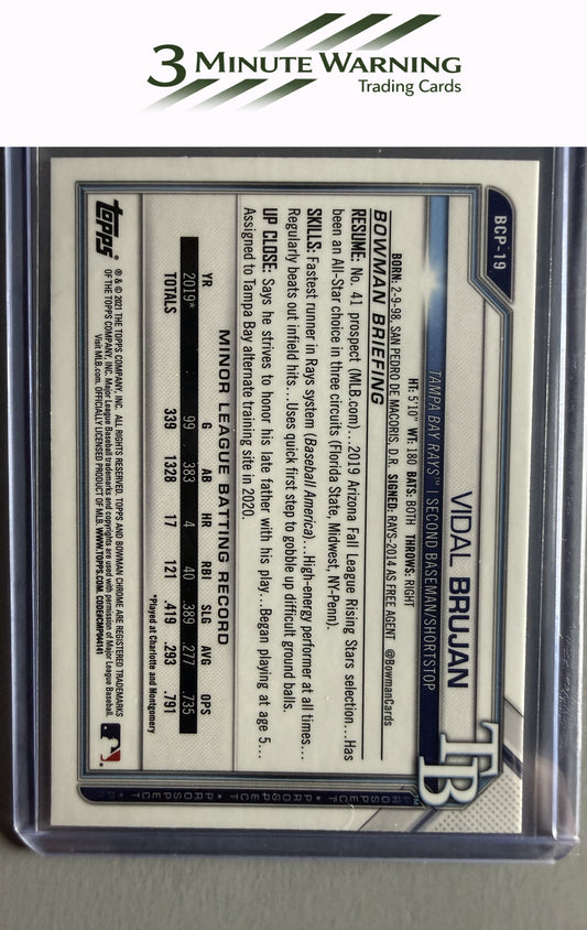 2021 Bowman #BCP-19 Vidal Brujan Chrome Prospects