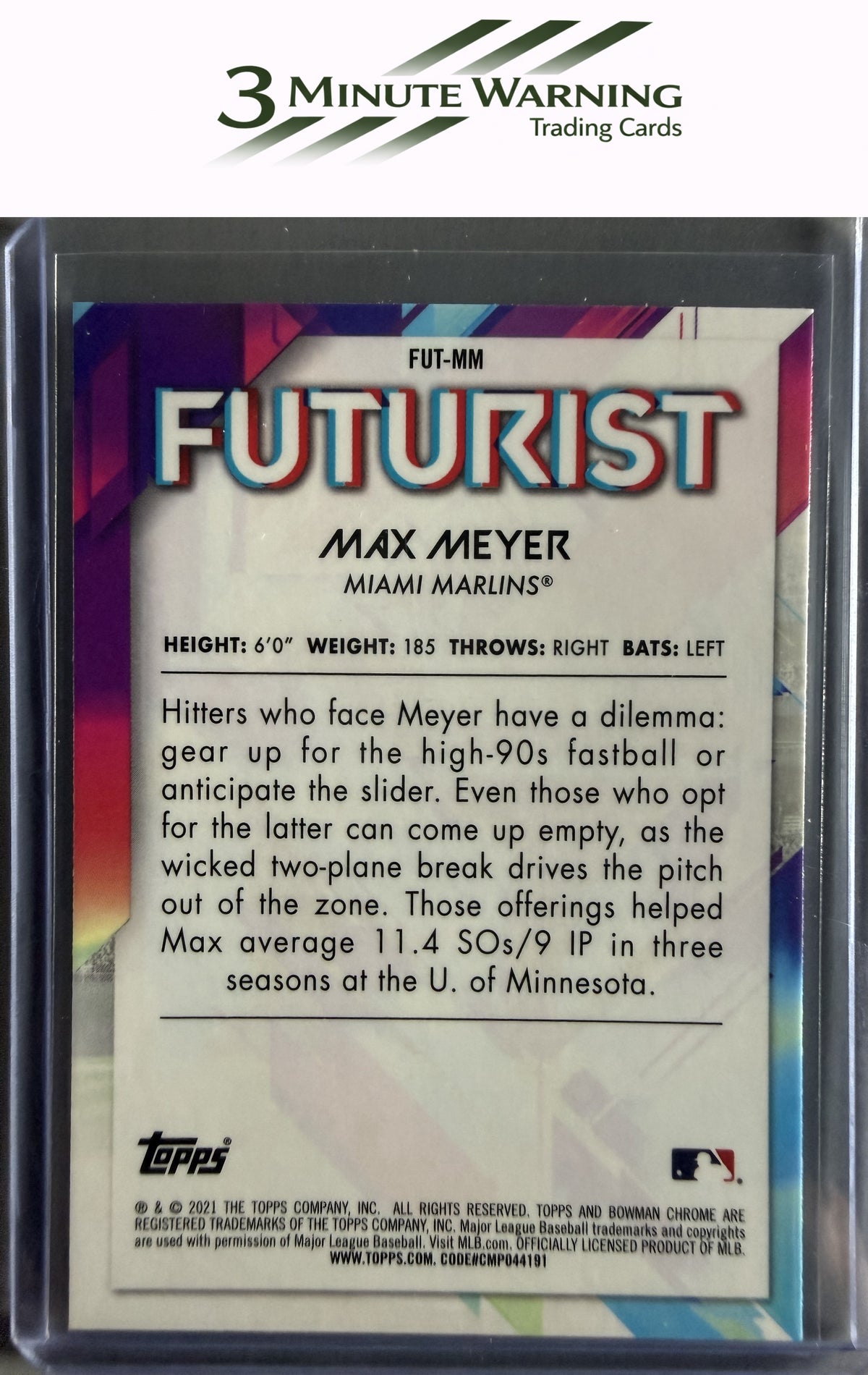 2021 Bowman #FUT-MM Max Meyer Chrome Futurist