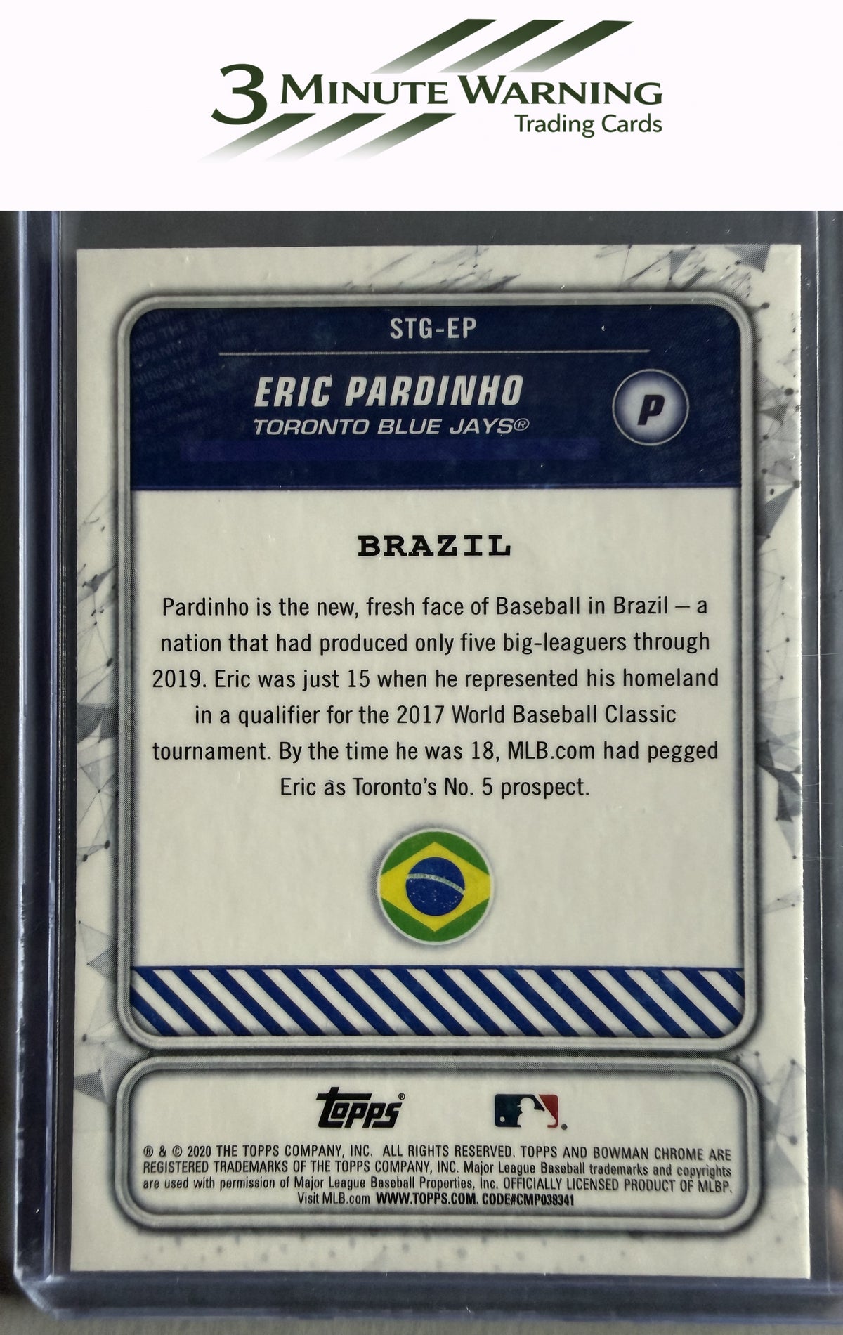 2020 Bowman #STG-EP Eric Pardinho Chrome Spanning the Globe