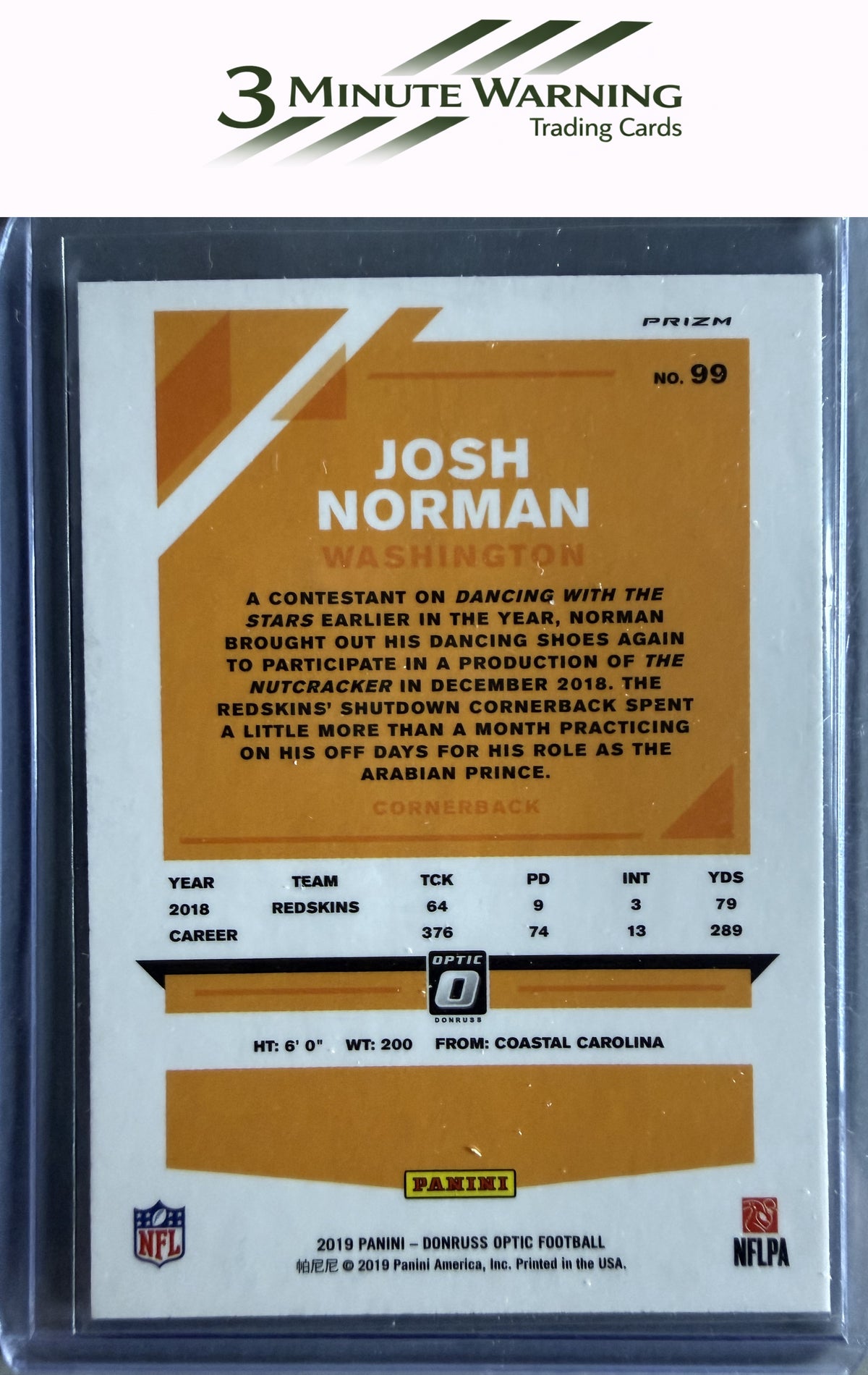 2019 Donruss Optic #99 Josh Norman Holo