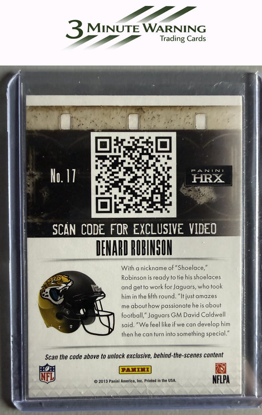 2013 Panini Prizm #17 Denard Robinson HRX Rookies