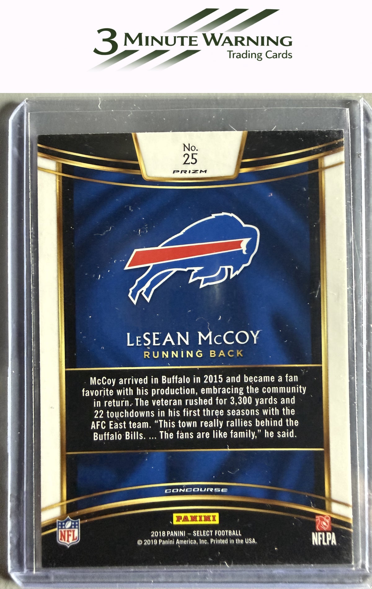 2018 Panini Select #25 LeSean McCoy Silver Prizm