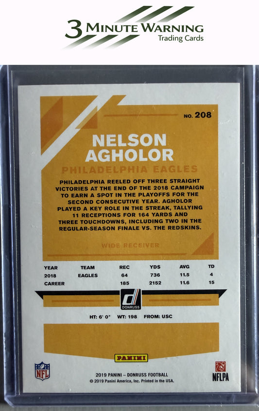 2019 Donruss #208 Nelson Agholor Press Proof Red