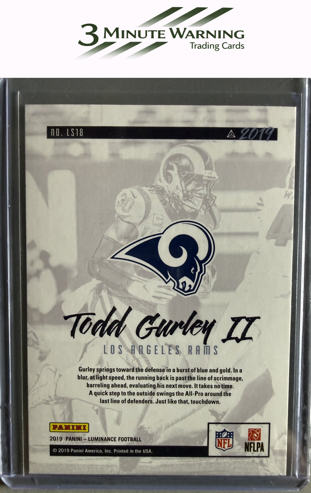 2019 Panini Luminance #LS18 Todd Gurley II Lightspeed