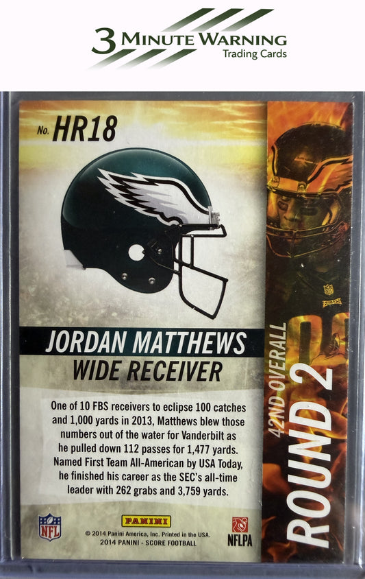 2014 Score #HR18 Jordan Matthews Hot Rookies