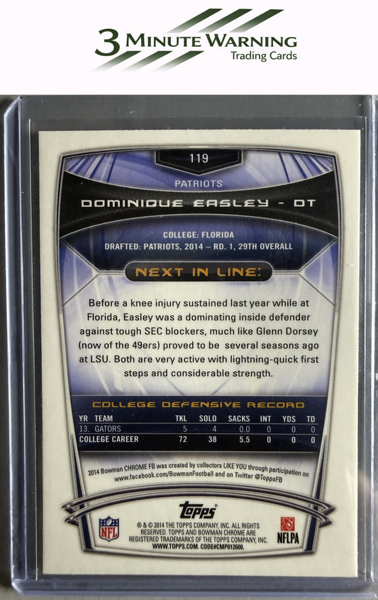 2014 Bowman Chrome #119 Dominique Easley