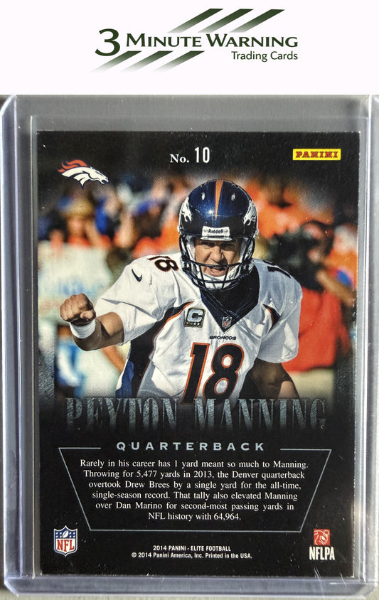 2014 Panini Elite #10 Peyton Manning Legends of the Fall Silver