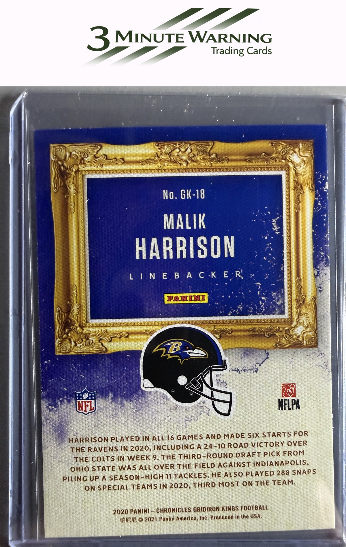 2020 Panini Chronicles #GK-18 Malik Harrison Gridiron Kings