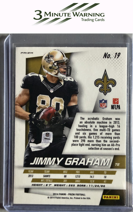 2014 Panini Prizm #19 Jimmy Graham Green Prizm