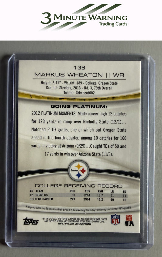 2013 Topps Platinum #136 Markus Wheaton