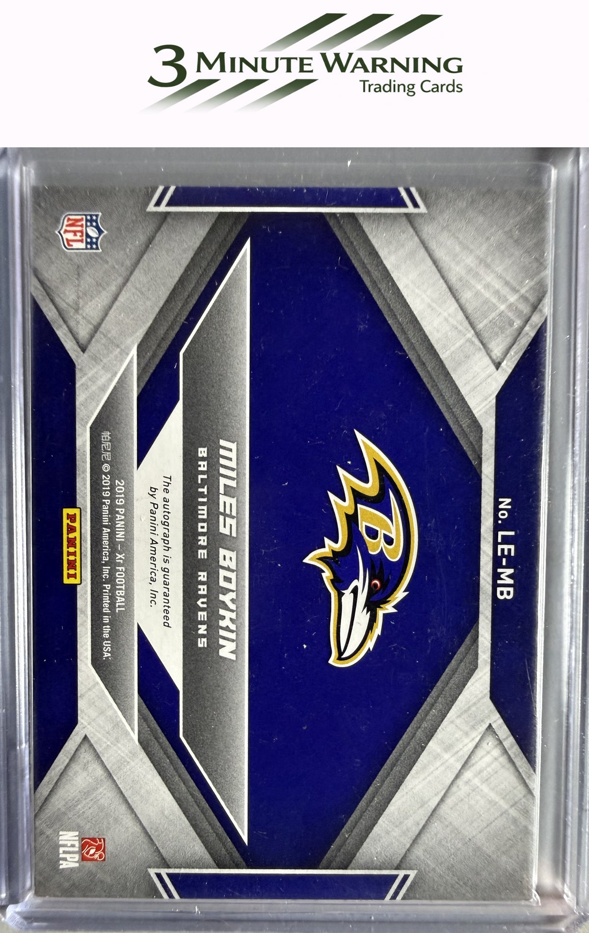 2019 Panini XR #LE-MB Miles Boykin Luminous Endorsements #/99