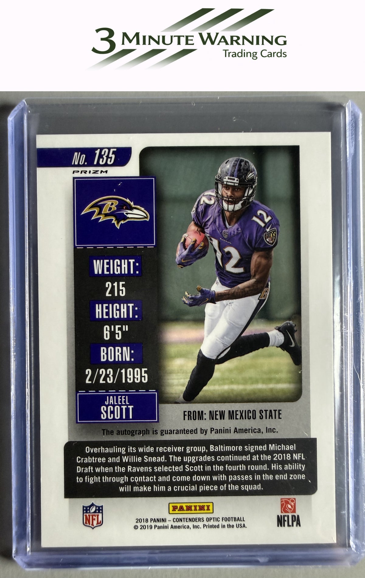 2018 Panini Contenders Optic #135 Jaleel Scott